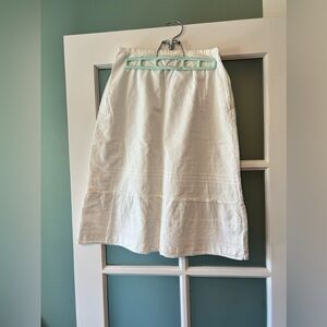 J. Jill White Cotton Skirt Size 4 Petite